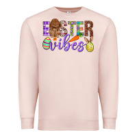 Pale Pink Easter Vibes Premium Sweatshirt - BundleAndBundleShop