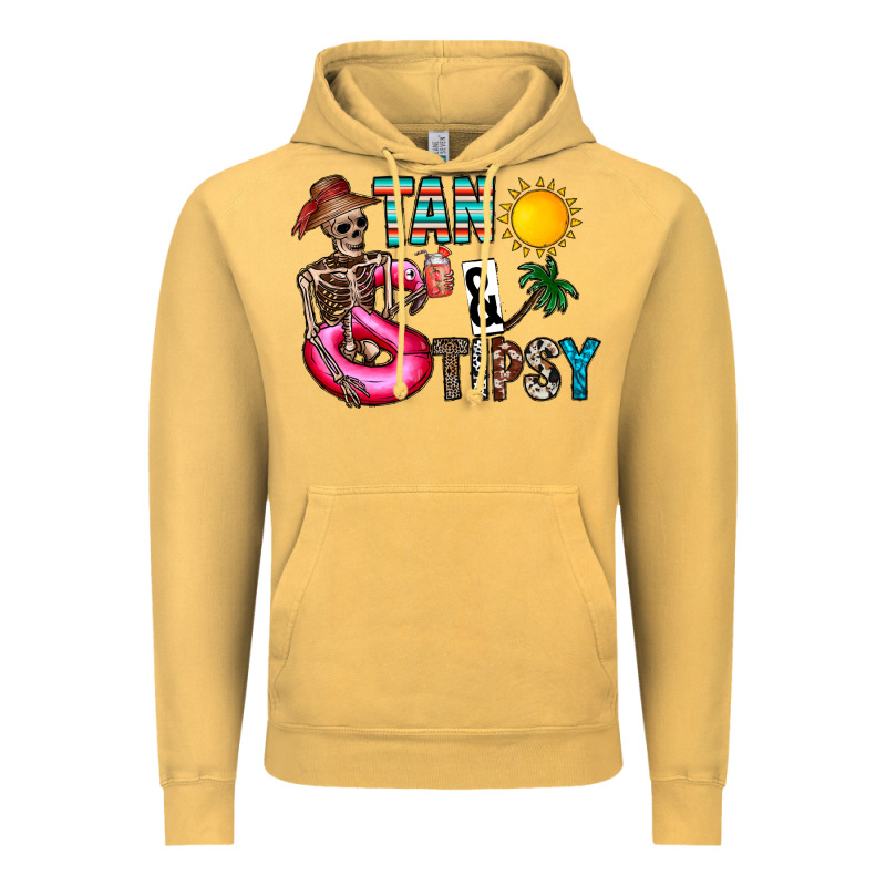 Tan Tipsy Vintage Hoodie by CowhideDigitalArt | Teevron