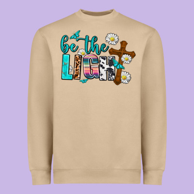 Be The Light Heavyweight Sweatshirt Designed By Adodesignshop