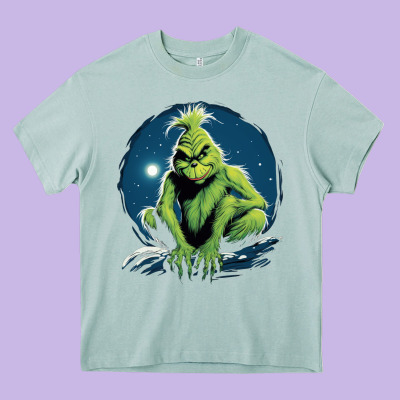 Grinch Heavy Core Tee Designed By Unal Design