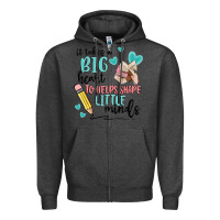 Charcoal Heather it takes a big hearts to helps shape little minds Zipper Hoodie - MaliasSmallBusiness