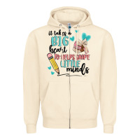 Sandshell it takes a big hearts to helps shape little minds Zipper Hoodie - MaliasSmallBusiness