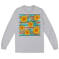 Moon Dust sunflower wood serape  leather seamless Long Sleeve Tee - AdoDesignShop