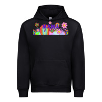 Black boho retro floral mama Urban Hoodie - TumblerDesignByShophia