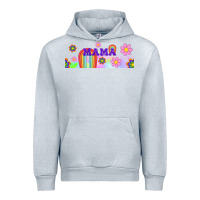 Heather Grey boho retro floral mama Urban Hoodie - TumblerDesignByShophia