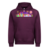 Mauve Wine boho retro floral mama Urban Hoodie - TumblerDesignByShophia