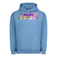Pigment Pebble Blue boho retro floral mama Urban Hoodie - TumblerDesignByShophia