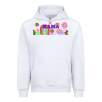 White boho retro floral mama Urban Hoodie - TumblerDesignByShophia