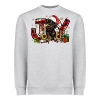 Heather Grey christmas joy dachshund Heavyweight Sweatshirt - JahusDesignShop