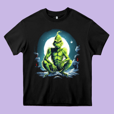 Grinch Heavy Core Tee Designed By Unal Design