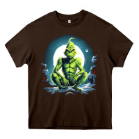 Chocolate Brown Grinch Heavy Core Tee - Unal Design