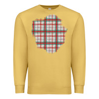 Antique Gold Christmas Tartan Patch Premium Sweatshirt - BundleAndBundleShop