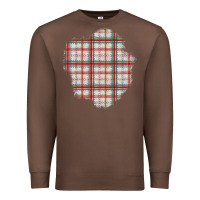 Chestnut Christmas Tartan Patch Premium Sweatshirt - BundleAndBundleShop