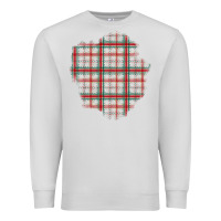 Dove Grey Christmas Tartan Patch Premium Sweatshirt - BundleAndBundleShop