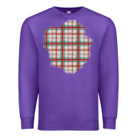 Purple Christmas Tartan Patch Premium Sweatshirt - BundleAndBundleShop