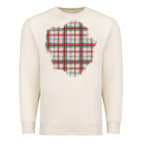 Sandshell Christmas Tartan Patch Premium Sweatshirt - BundleAndBundleShop