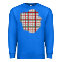 True Royal Christmas Tartan Patch Premium Sweatshirt - BundleAndBundleShop