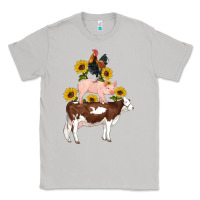 Moon Dust western farm life cow pig rooster with sunflowers Classic Tee - Artiststas