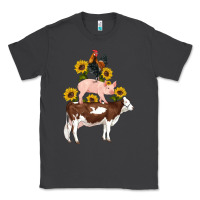 Smoke western farm life cow pig rooster with sunflowers Classic Tee - Artiststas