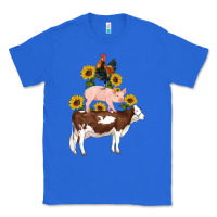 True Royal western farm life cow pig rooster with sunflowers Classic Tee - Artiststas