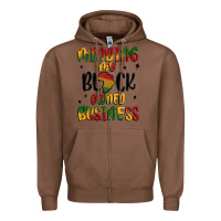 Chestnut minding my black owned business Zipper Hoodie - MaliasSmallBusiness