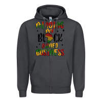 Smoke minding my black owned business Zipper Hoodie - MaliasSmallBusiness