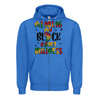 True Royal minding my black owned business Zipper Hoodie - MaliasSmallBusiness