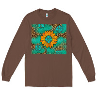Chestnut Sunflower Gemstone Leopard Long Sleeve Tee - Artiststas