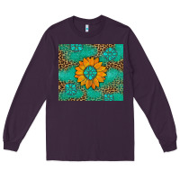 Plum Sunflower Gemstone Leopard Long Sleeve Tee - Artiststas
