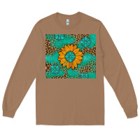 Toasted Coconut Sunflower Gemstone Leopard Long Sleeve Tee - Artiststas