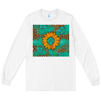 White Sunflower Gemstone Leopard Long Sleeve Tee - Artiststas