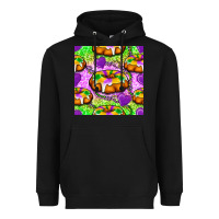 Black Mardi Gras king cake seamless pattern Heavyweight Hoodie - BundleAndBundleShop
