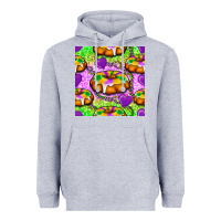 Heather Grey Mardi Gras king cake seamless pattern Heavyweight Hoodie - BundleAndBundleShop