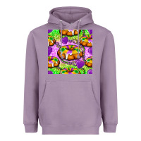 Lavender Mardi Gras king cake seamless pattern Heavyweight Hoodie - BundleAndBundleShop