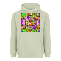 Matcha Mardi Gras king cake seamless pattern Heavyweight Hoodie - BundleAndBundleShop