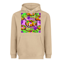 Mushroom Mardi Gras king cake seamless pattern Heavyweight Hoodie - BundleAndBundleShop