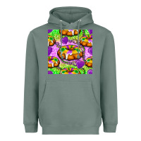 Sage Mardi Gras king cake seamless pattern Heavyweight Hoodie - BundleAndBundleShop