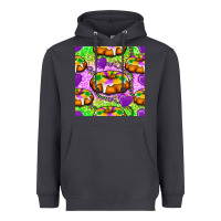 Smoke Mardi Gras king cake seamless pattern Heavyweight Hoodie - BundleAndBundleShop