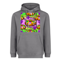 Storm Mardi Gras king cake seamless pattern Heavyweight Hoodie - BundleAndBundleShop