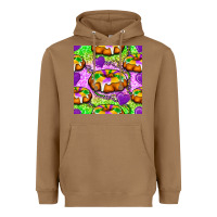 Toasted Coconut Mardi Gras king cake seamless pattern Heavyweight Hoodie - BundleAndBundleShop