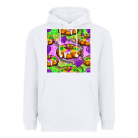 White Mardi Gras king cake seamless pattern Heavyweight Hoodie - BundleAndBundleShop