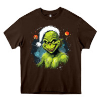 Chocolate Brown Grinch Heavy Core Tee - Unal Design
