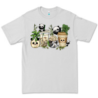 Dove Grey panda coffee cups Premium Tee - texasbilliewilder
