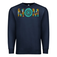 Navy Western Mom With Turquoise Gemstone Premium Sweatshirt - BundleAndBundleShop