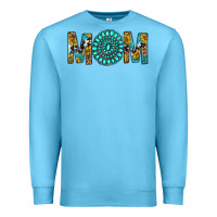 Ocean Blue Western Mom With Turquoise Gemstone Premium Sweatshirt - BundleAndBundleShop