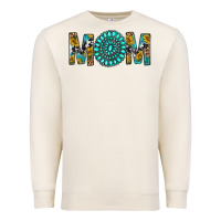 Sandshell Western Mom With Turquoise Gemstone Premium Sweatshirt - BundleAndBundleShop