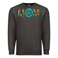 Smoke Western Mom With Turquoise Gemstone Premium Sweatshirt - BundleAndBundleShop