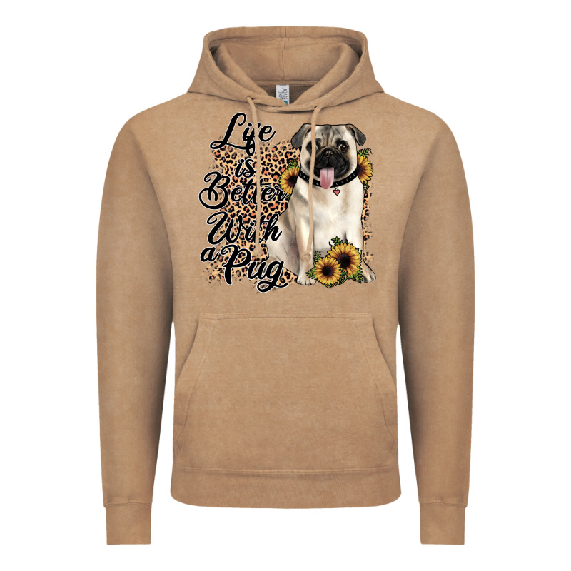 Life Is Better With A Pug Vintage Hoodie by JahusDesignShop | Teevron