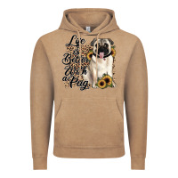 Vintage Coffee life is better with a pug Vintage Hoodie - JahusDesignShop