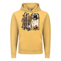 Vintage Mustard life is better with a pug Vintage Hoodie - JahusDesignShop